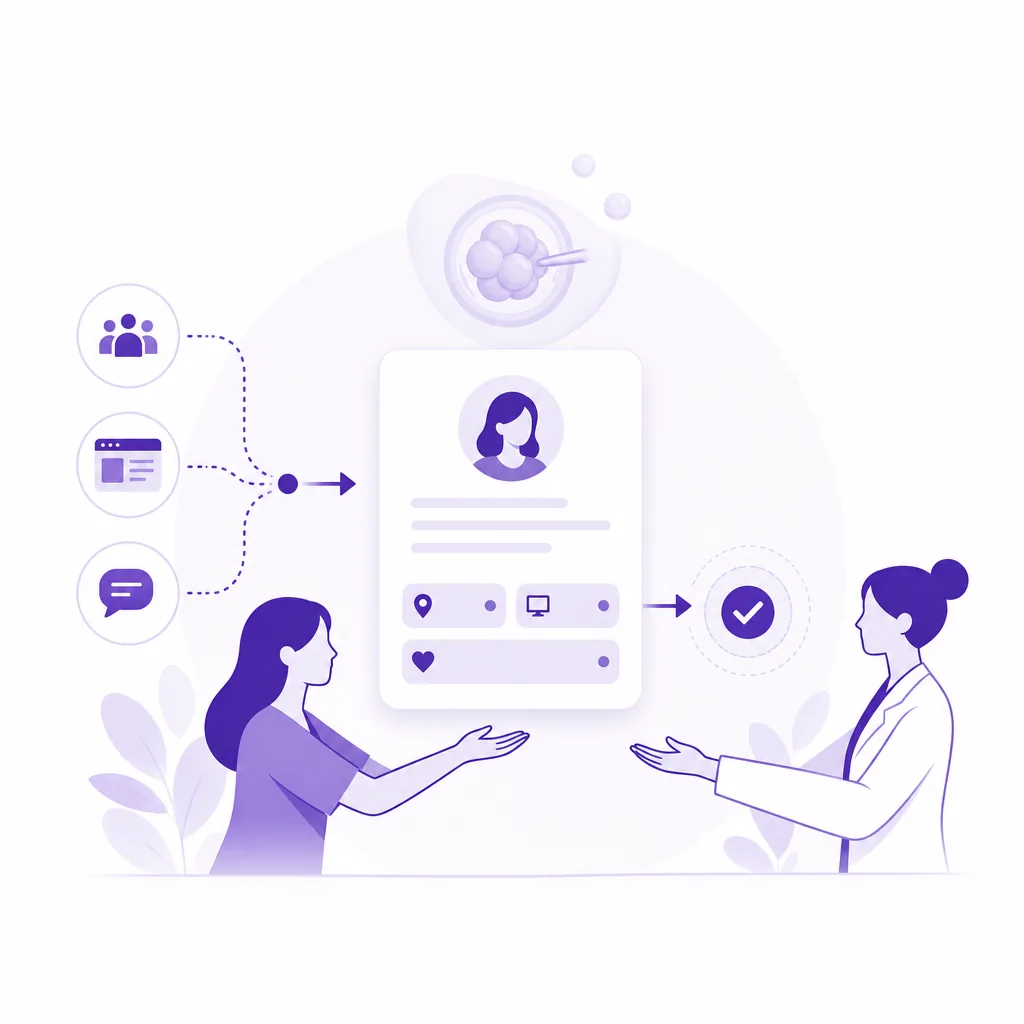 Marketing context preview showing inquiry source and intent preserved through the handoff